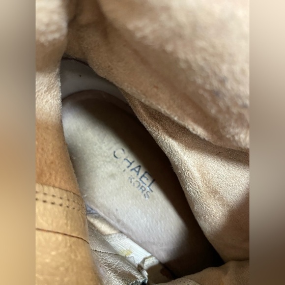 Michael Kors Fulton Two Tone Leather Riding Boots Size 10 - Picture 4 of 7